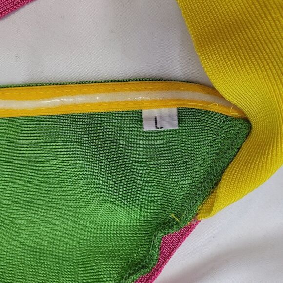 COLOR BLOCK bright strappy bandage bikini top only M/L - Picture 6 of 7